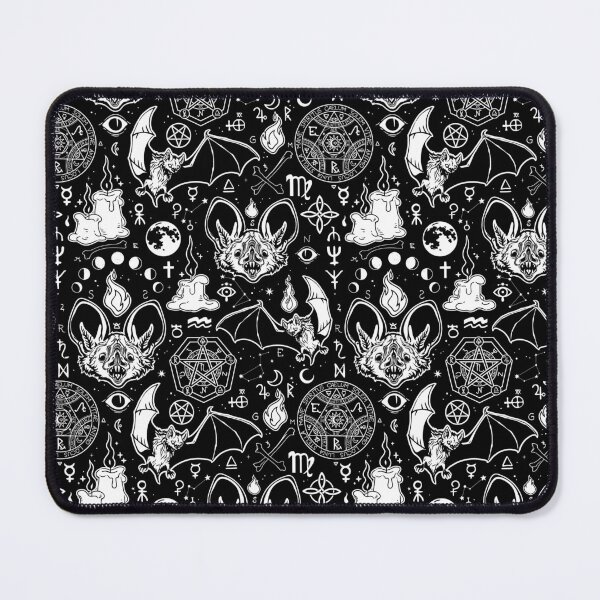 Item preview, Satanic Pentagram Bat Black & White designed and sold by 13ThDimension.