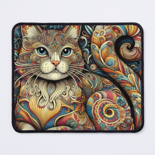 Item preview, Art Nouveau Cat designed and sold by Kallak-AI-Art.
