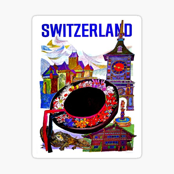 Item preview, SWITZERLAND : Vintage Travel and Tourism Advertising Print designed and sold by posterbobs.