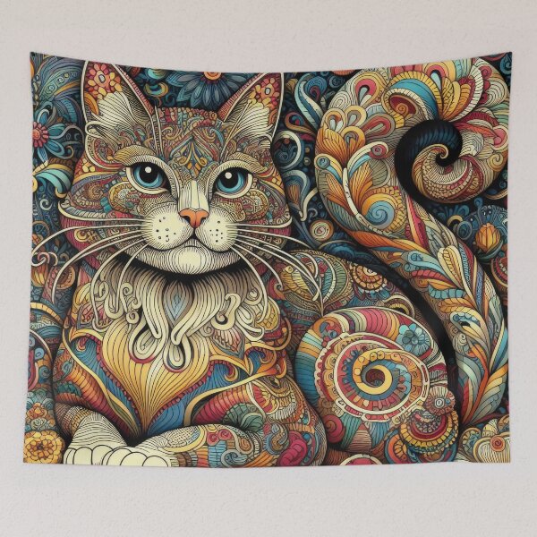 Item preview, Art Nouveau Cat designed and sold by Kallak-AI-Art.