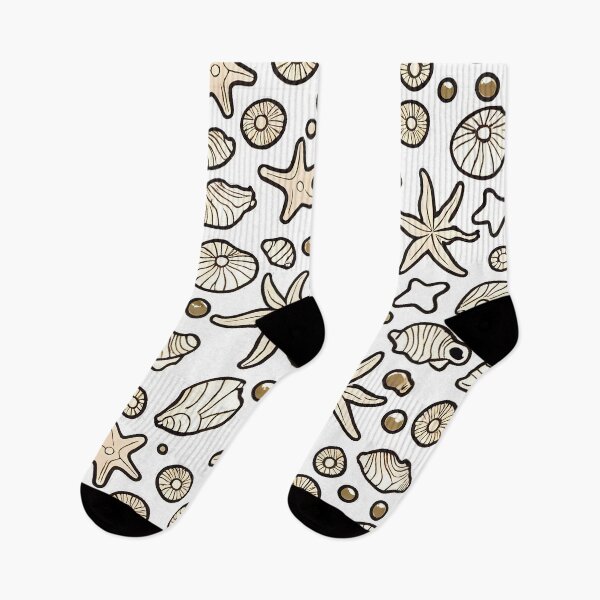 Item preview, Pattern of sepia shaded sea shells designed and sold by budhapix.