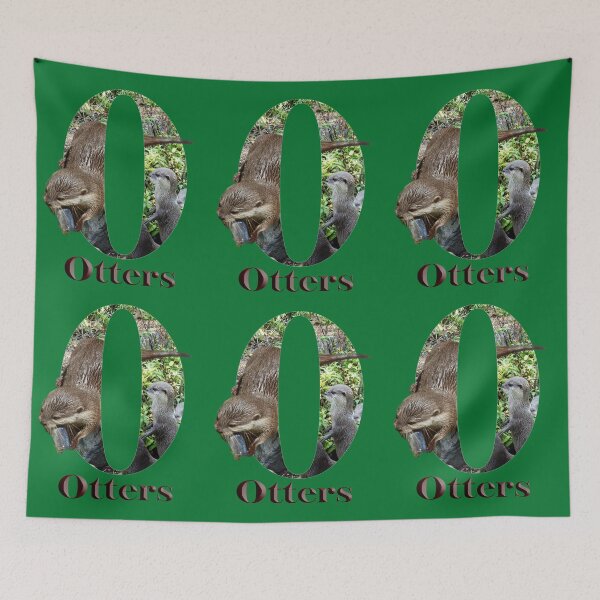 Item preview, "O is for Otters: A Playful Otter Collage" designed and sold by A-Work-Of-Art.