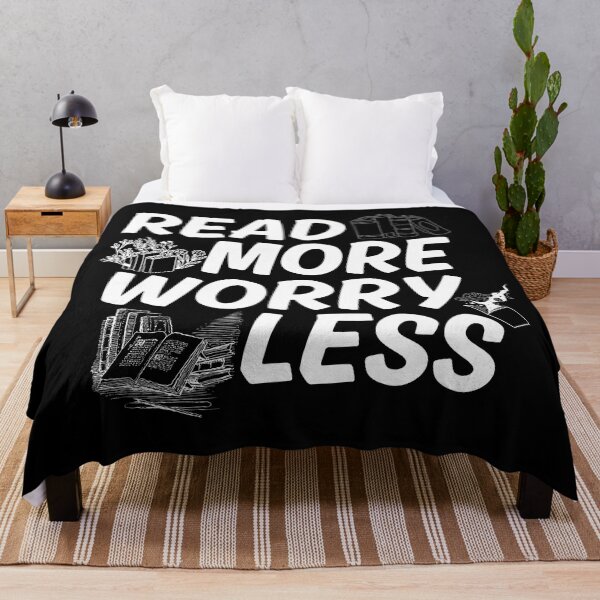 Item preview, Read More Worry Less - BookWorm - Read More Worry Less Tee - Read More Worry Less Shirt Books designed and sold by Wiss2Arts.
