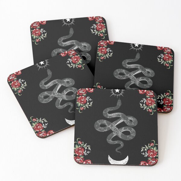 Item preview, Moon and Snake - Red and Black Gothic Design designed and sold by DreamersPlan.