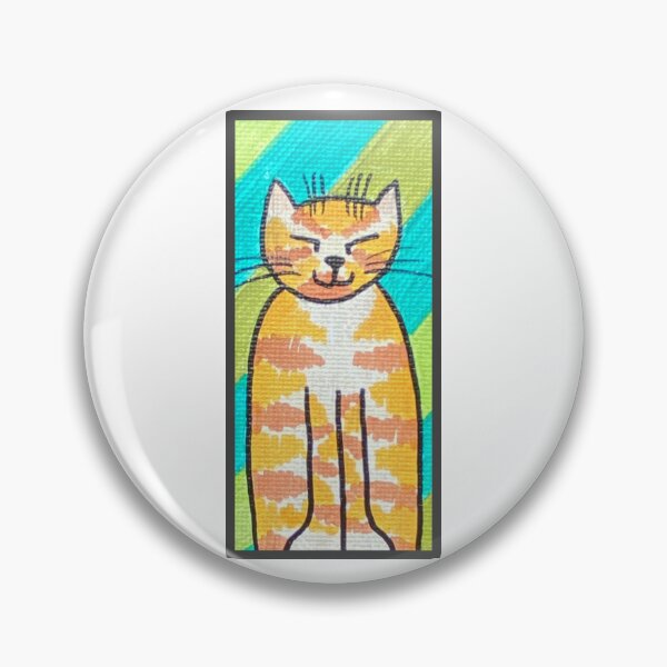 Item preview, Diagonal Stripe Cat #6 designed and sold by ErinBrieArt.