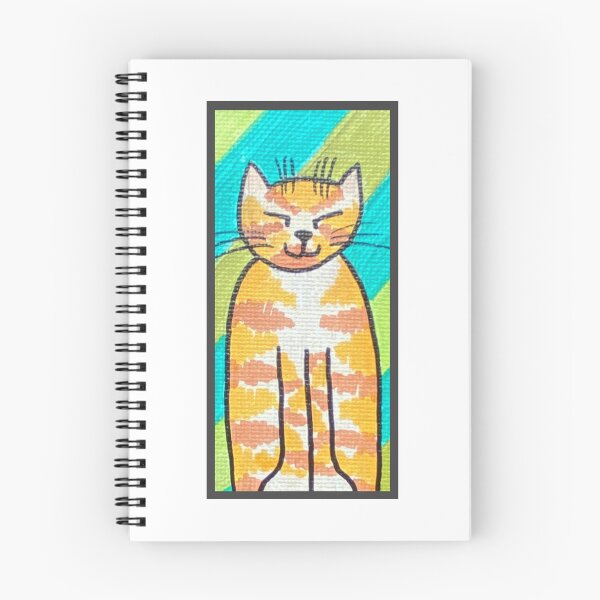 Item preview, Diagonal Stripe Cat #6 designed and sold by ErinBrieArt.