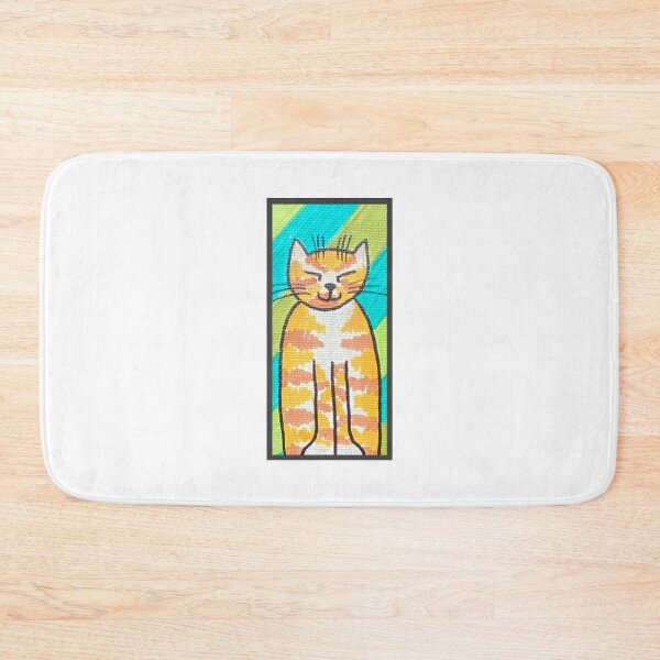Item preview, Diagonal Stripe Cat #6 designed and sold by ErinBrieArt.