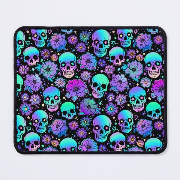 Item preview, Kawaii Goth Floral Pastel Skulls designed and sold by 13ThDimension.