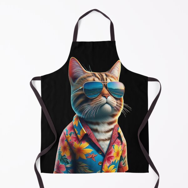 Item preview, Cool Cat with Hawaii Shirt and sunglasses designed and sold by aikittycats.