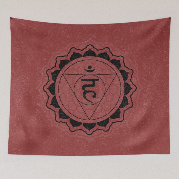 Item preview, Throat Chakra Mandala - Ruby + Coal designed and sold by Irene Estelle.