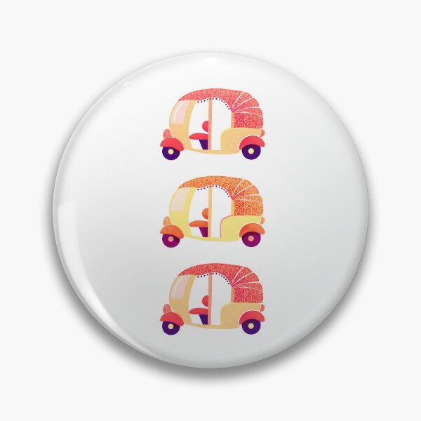 Item preview, Orange and red hippie rickshaws designed and sold by Home Cyn Home.