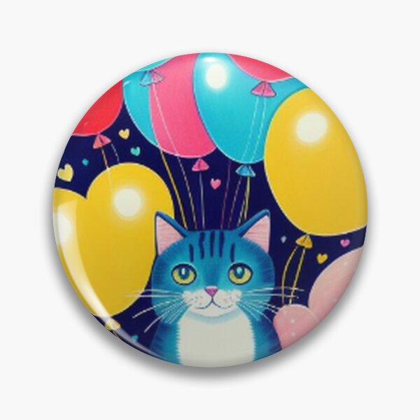 Item preview, Colorful Cute Cat Hearts and Balloons designed and sold by TheDarkWardrobe.