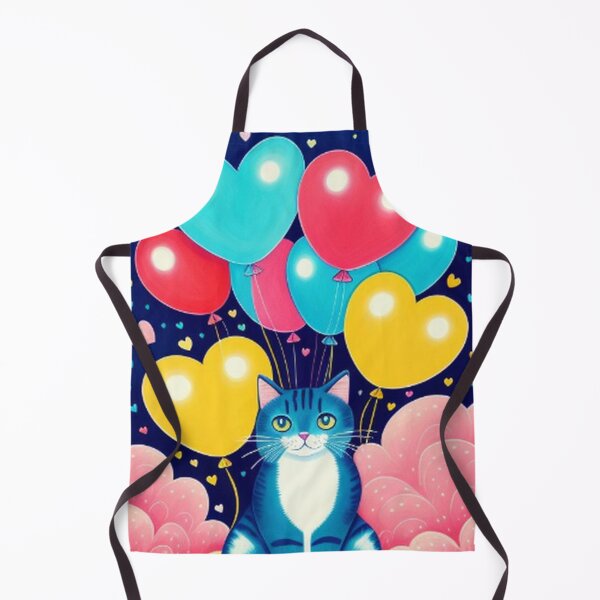Item preview, Colorful Cute Cat Hearts and Balloons designed and sold by TheDarkWardrobe.