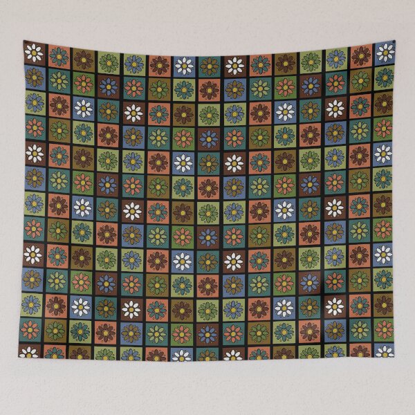 Item preview, floral hippie patchwork designed and sold by groovygreengal.