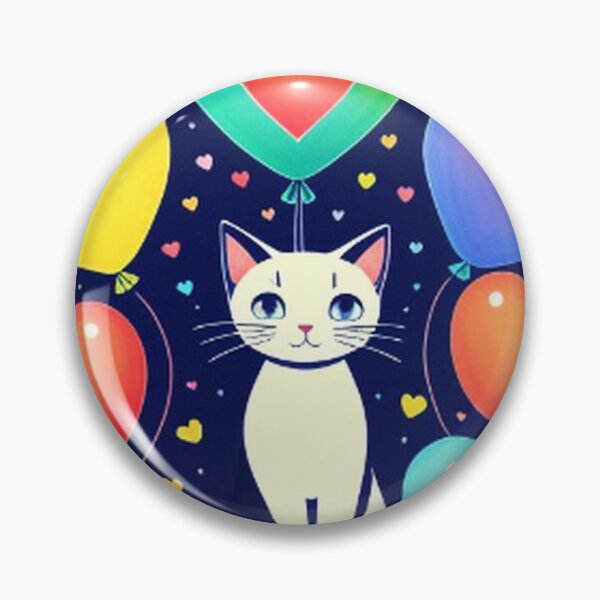 Item preview, Colorful Cute Cats Hearts Balloons and Rainbow designed and sold by TheDarkWardrobe.