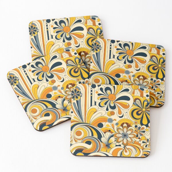 Item preview, Vintage floral design 1970 yellow tint designed and sold by Blessinger77.