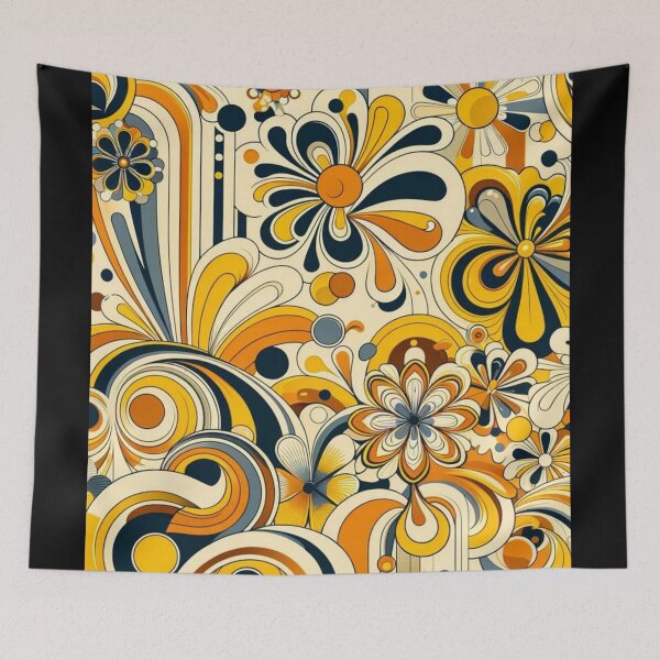 Item preview, Vintage floral design 1970 yellow tint designed and sold by Blessinger77.