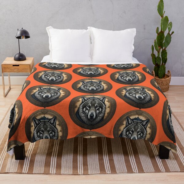 Item preview, WOLF SHIELD - #FF6633 designed and sold by Marlon Oseguera.