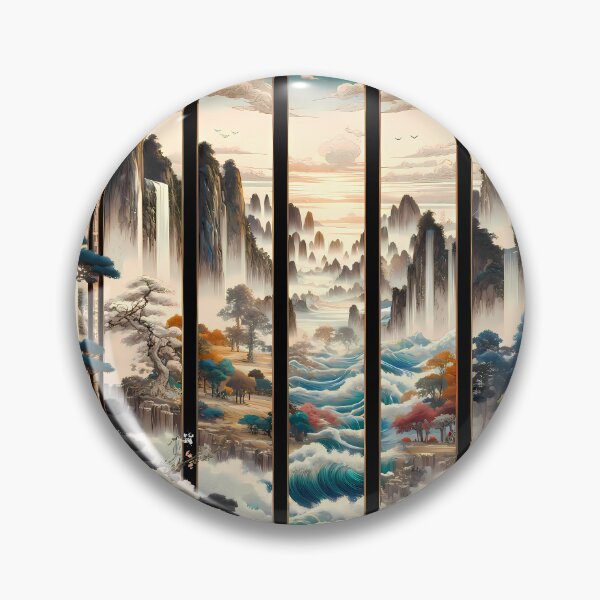Item preview, Re-envisioned Qi Baishi's 'Twelve Landscape Screens' designed and sold by nuxn.