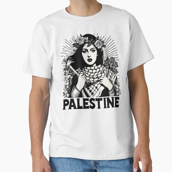 Item preview, Free Palestine Angelic Women B.W Classic designed and sold by phati.lb.