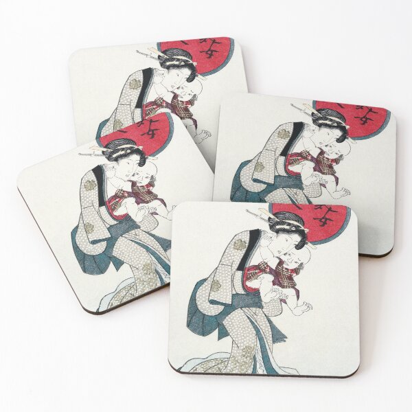 Item preview, Japanese woman and a baby (1823-1825) designed and sold by TheHappyK.