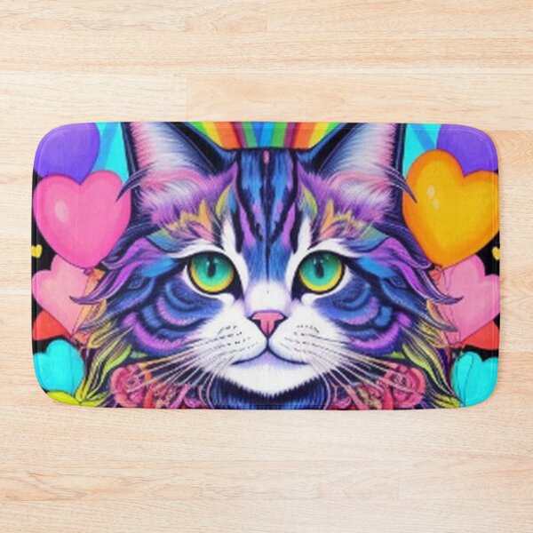 Item preview, Colorful Cute Cat Hearts and Rainbow designed and sold by TheDarkWardrobe.