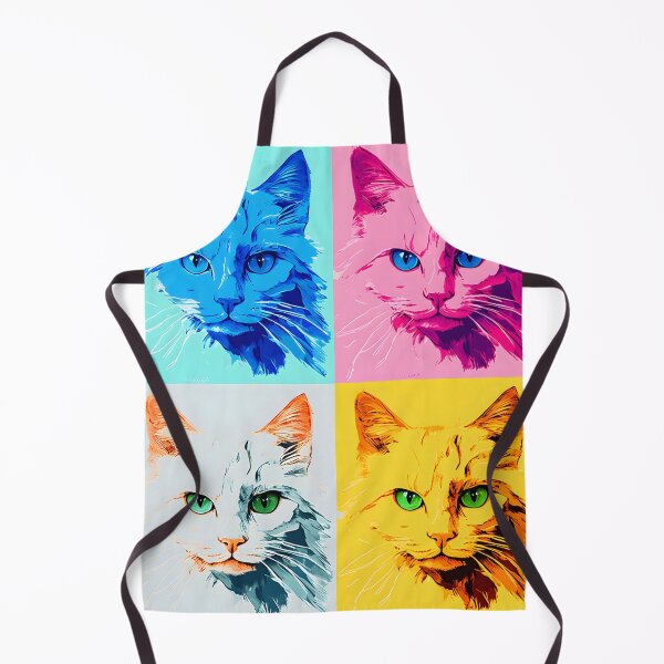 Item preview, turkish angora cat portraits drawing. animal colorful. Animal throw pillow. designed and sold by formform.