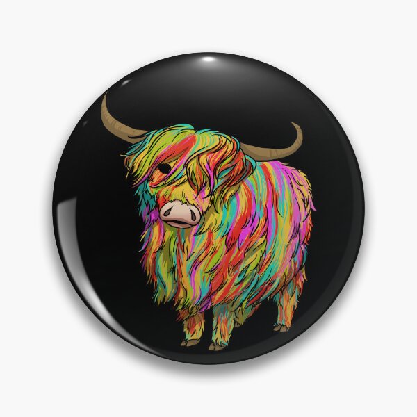 Artikelvorschau, Colorful Highland Cow Gift Scottish Highland Cow Gear entworfen und verkauft von DynamicDesign.