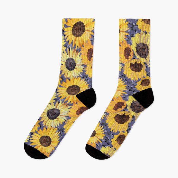 Item preview, Sunflowers on cornflower designed and sold by SCRAPPLIQUE.