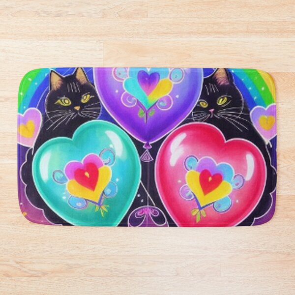 Item preview, Black Cats Hearts Balloons and Rainbow designed and sold by TheDarkWardrobe.