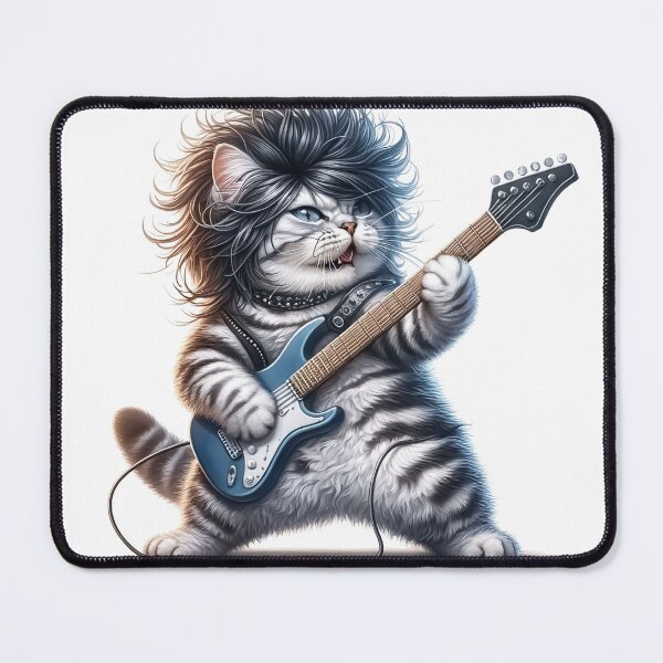 Item preview, American Wirehair Electric Guitarist - Funny Cat designed and sold by vogocom.