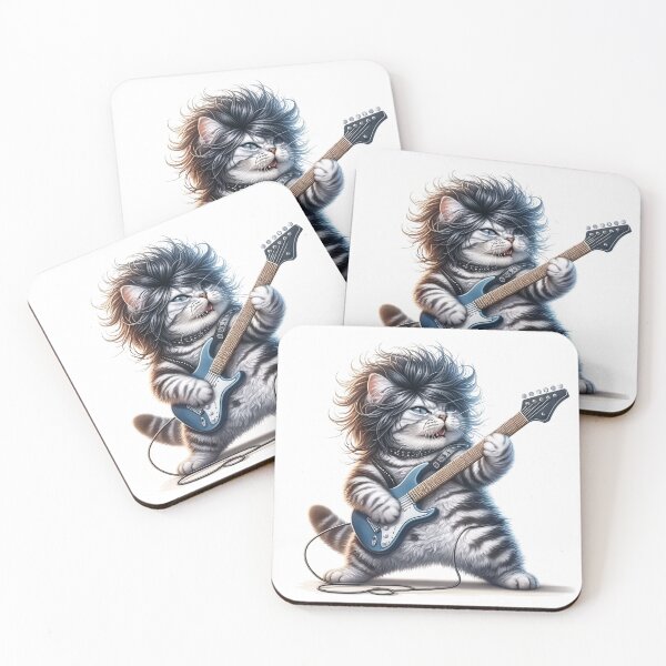 Item preview, American Wirehair Electric Guitarist - Funny Cat designed and sold by vogocom.