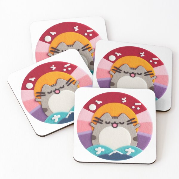 Item preview, Japanese Kawaii Cat with Rainbow designed and sold by GALUMARKET.
