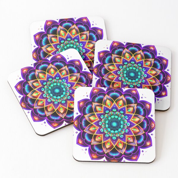 Item preview, Neon Flower with purple fractal pattern designed and sold by Atelier-Arcano.
