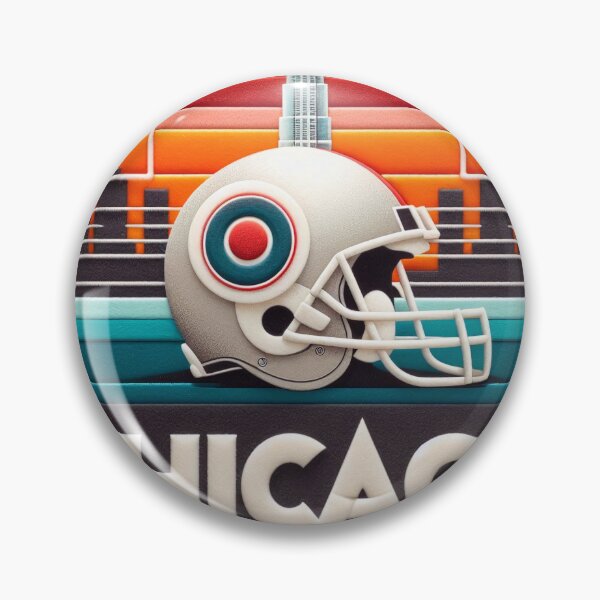 Item preview, Chicago Felt Football Helmet Illustration designed and sold by GALUMARKET.