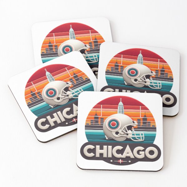 Item preview, Chicago Felt Football Helmet Illustration designed and sold by GALUMARKET.