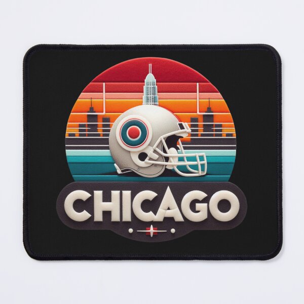 Item preview, Chicago Felt Football Helmet Illustration designed and sold by GALUMARKET.