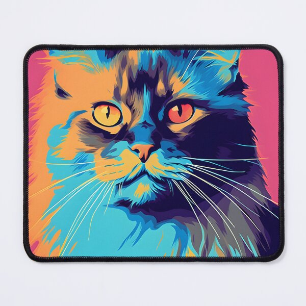 Item preview, Somali cat portraits drawing. animal colorful. Animal throw pillow. designed and sold by formform.