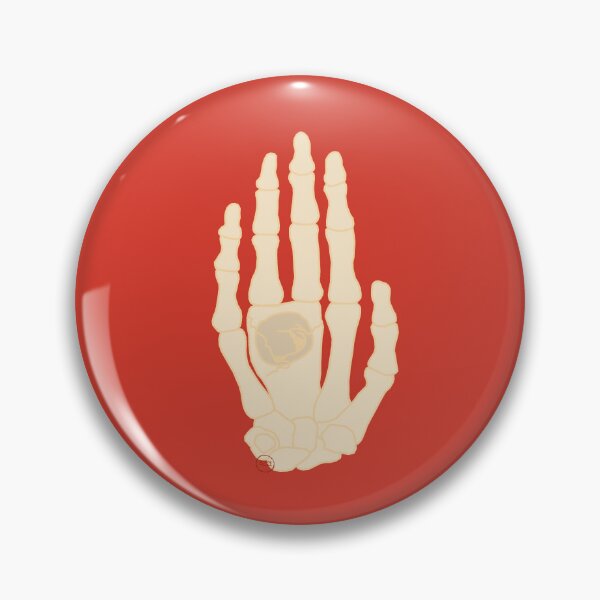 Item preview, hamsa skeleton - red designed and sold by SaharBareket.
