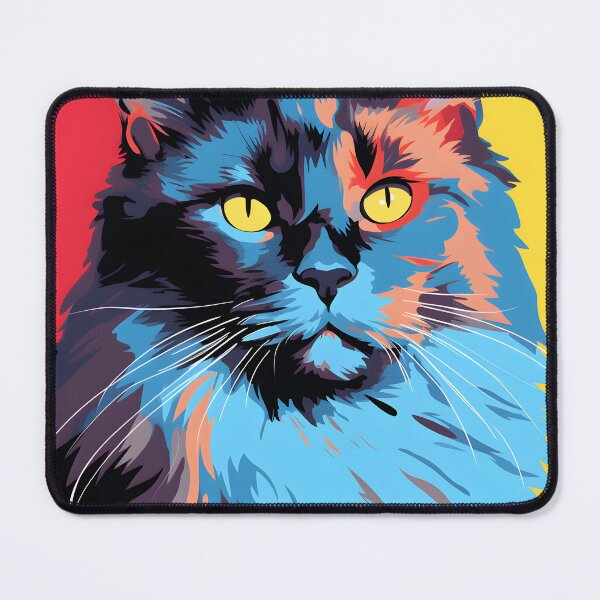 Item preview, Somali cat portraits drawing. animal colorful. Animal throw pillow. designed and sold by formform.
