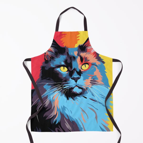 Item preview, Somali cat portraits drawing. animal colorful. Animal throw pillow. designed and sold by formform.