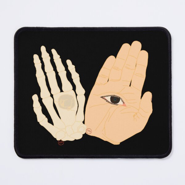 Item preview, hamsa anatomical and skeleton - black designed and sold by SaharBareket.