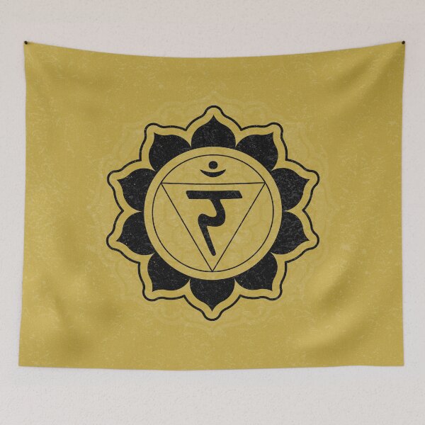 Item preview, Solar Plexus Chakra Mandala - Saffron + Coal designed and sold by Irene Estelle.