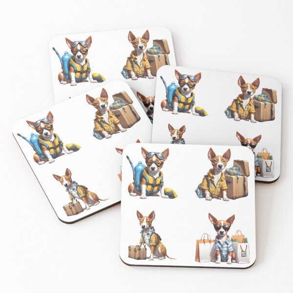 Item preview, Basenji cute puppy dog travel Sticker Pack designed and sold by Keffy.