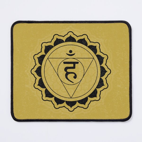 Item preview, Throat Chakra Mandala - Saffron + Coal designed and sold by Irene Estelle.