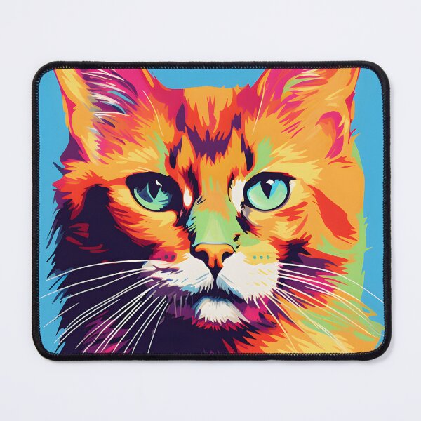 Item preview, Somali cat portraits drawing. animal colorful. Animal throw pillow. designed and sold by formform.