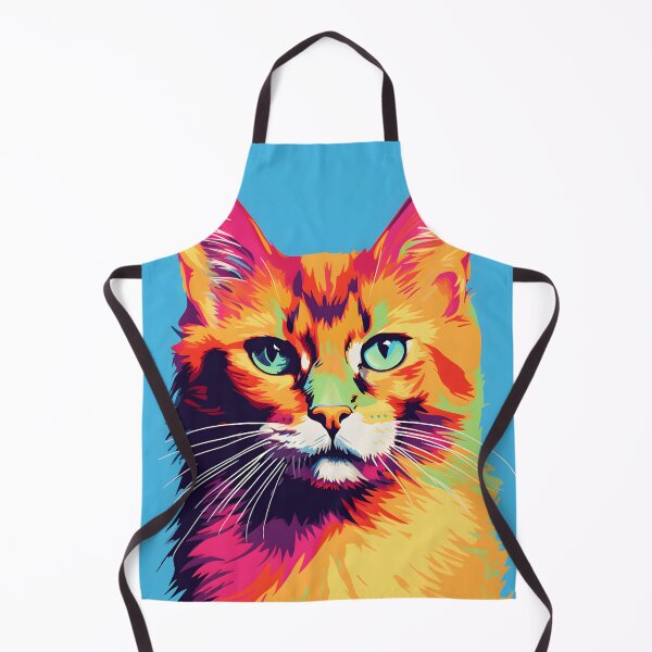 Item preview, Somali cat portraits drawing. animal colorful. Animal throw pillow. designed and sold by formform.