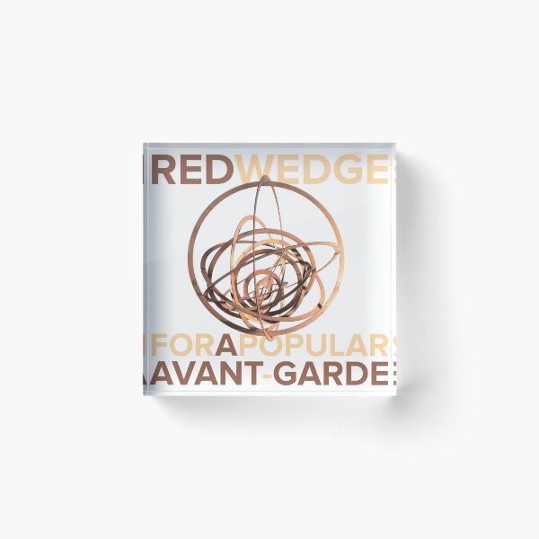 Red Wedge Banner Acrylic Block