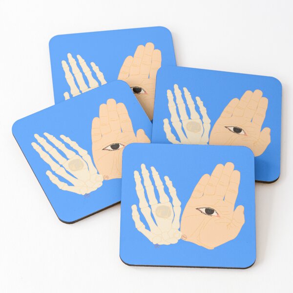 Item preview, hamsa anatomical and skeleton - blue designed and sold by SaharBareket.