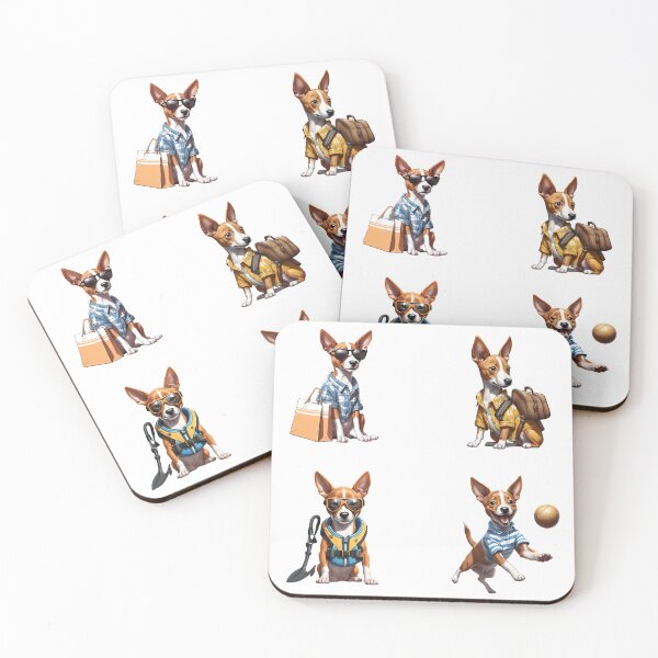 Item preview, Basenji cute puppy dog travel Sticker Pack 2 designed and sold by Keffy.